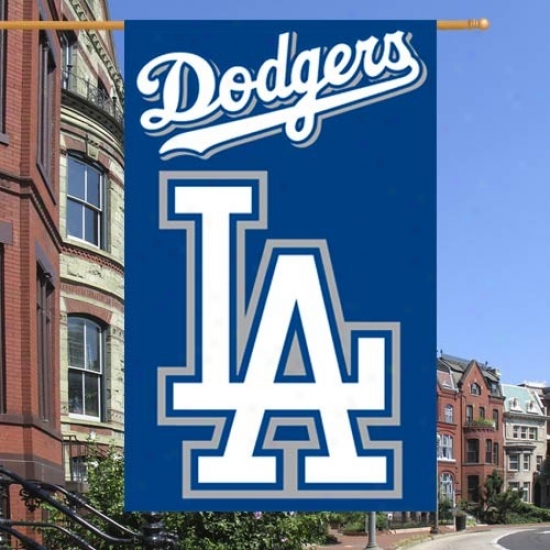 L.a. Dodgers Flag : L.a. Dodgers Royal Blue Vertical Applique Flag