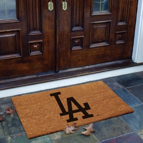 L.a. Dodgers Flocked Coir Door Mat