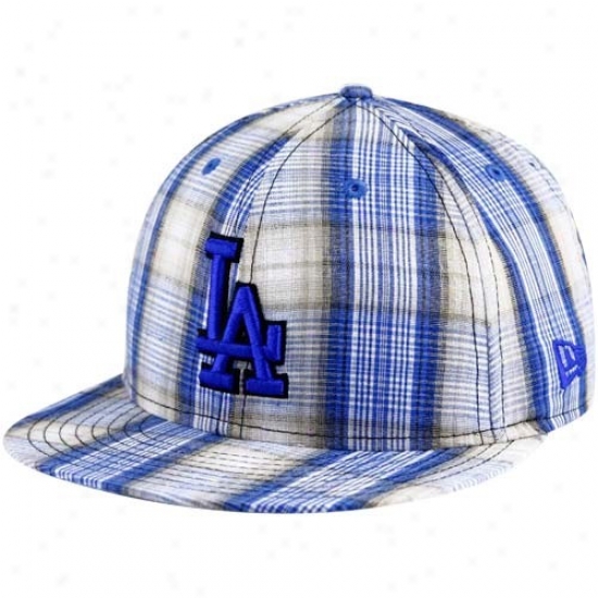 L.a. Dodgers Gear: New Era L..a Dodgers Magnificent Blue Overplaid 59fifty Fitted Cardinal's office