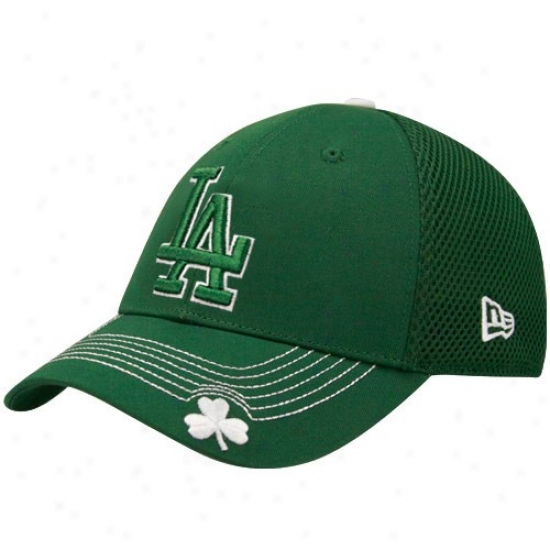 L.a. Dodgers Hats : New Era L.a. Dodgers Kelly Green Shamrock Neo 39thirty Stretch Fit Hats