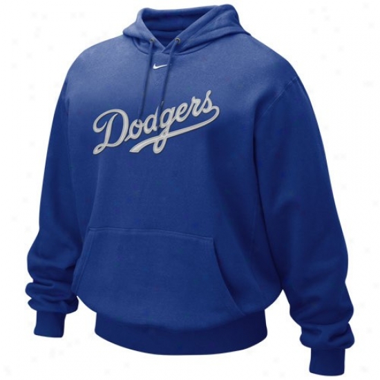 L.a. Dodgers Hoodie : Nike L.a. Dodgers Royal Blue Tackle Twill Hoodie