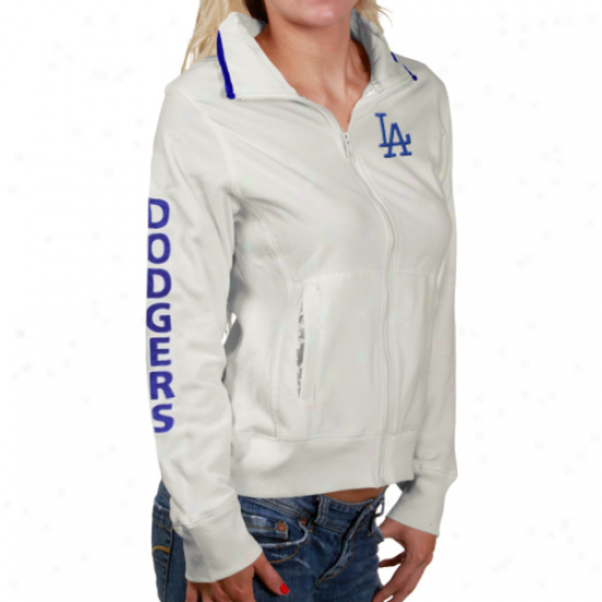L.a. Dodgers Hoodies : L.a. Dodgers Ladies Pure Frost Full Zip Hoodies Jerkin