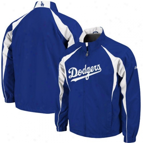 L.a. Dodgers Jacket : Majestic L.a. Dodgers Royal Blue Vindicator Full Zip Wind Jacket