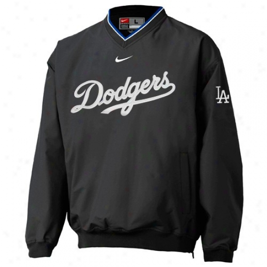L.a. Dodgers Jacket : Nike L.a. Dodgers Black Staff Ace Windshirt