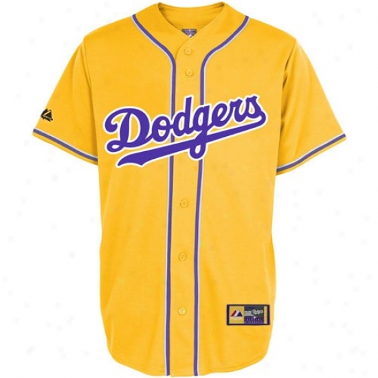 L.a. Dodgers Jerseys : Majestic L.a. Dodgers Gold-purple City Colors Fashion Baseball Jerseys