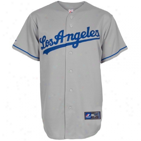 L.a. Dodgers Jerseys : Majestic L.a. Dodgerw Gray Replica Baseball Jerseys