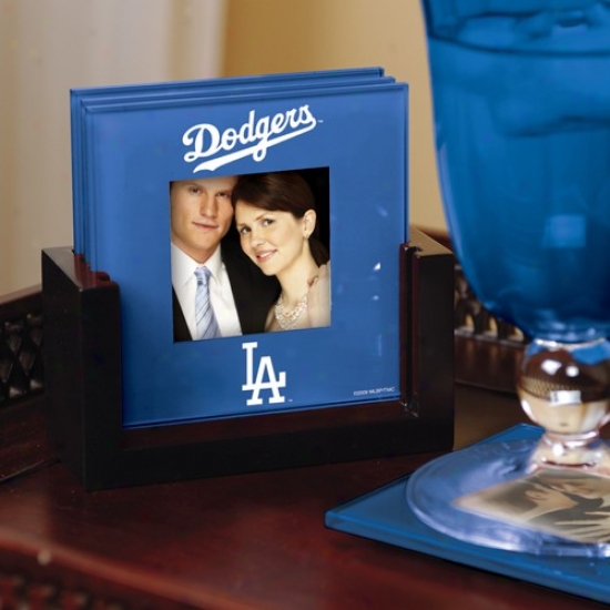 L.a. Dodgers Royal Blue 4-pack Photo Coaster Set