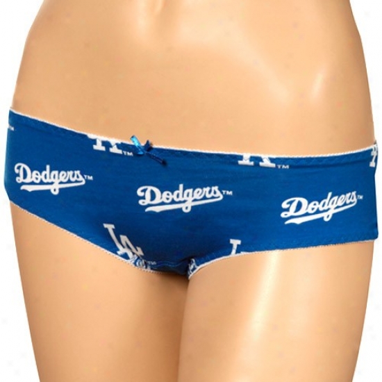 L.a. Dodgers Royal Blue Ladies Knit Hipster Panties