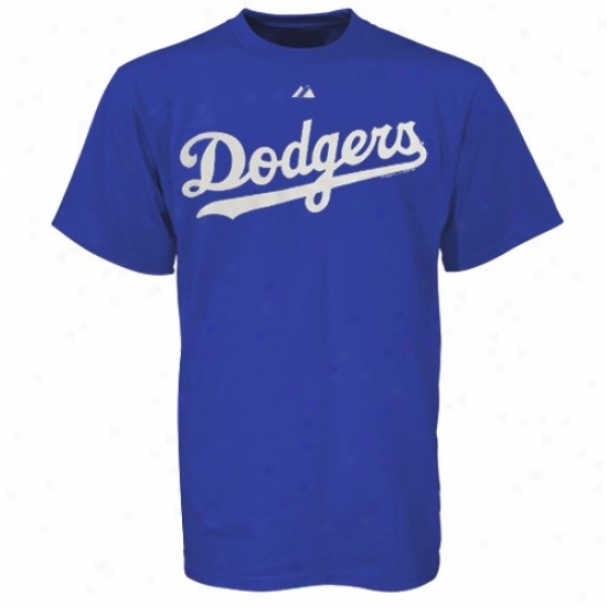 L.a. Dodgers Shirt : Majesitc L.a. Dodgers Boy Royal Blue Wordmark Shirt