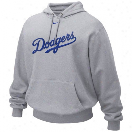 L.a. Dodgers Sweatshirts : Nike L.a. Dodgers Ash Tackle Twill Sweatshirts