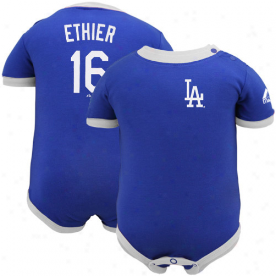 L.a. Dodgers T Shirt : Splendid L.a. Dodgers #16 Andre Ethier Infant Royal Blue Name & Number Creeper