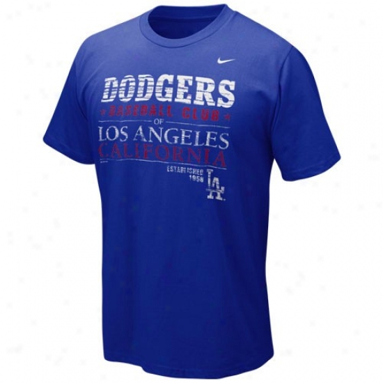 L.a. Dodgres Tee : Nike L.a. Dodgers Royal Blue Campaign Tee