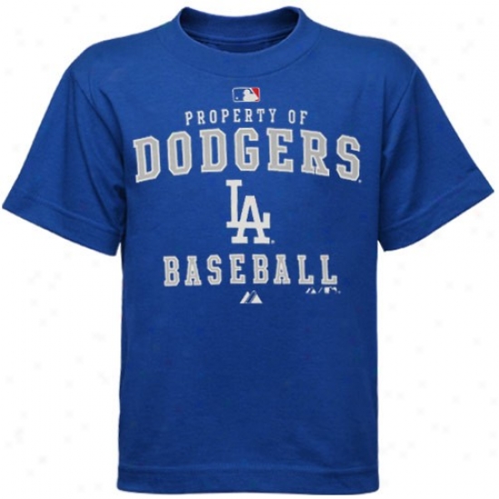 L.a. Ddogers Tees : Mjestic L.a. Dodgers Preschool Royal Blue Ac Property Of Tees