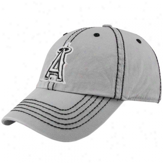 Los Angeles Angels Of Anaheim Hat  :Twins '47 Los Angeles Angels Of Anaheim Gray Patton Franchise Fitted Hat