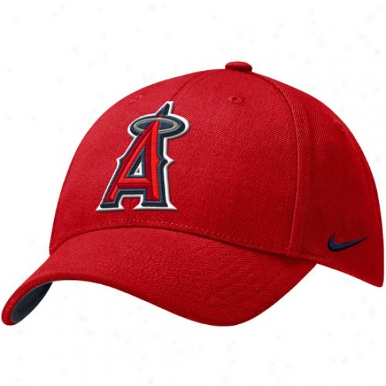 Los Angeles Angels Of Anaheim Hats : Nike Los Angeles Angels Of Anaheim Red Wool Classic Adjustable Hats