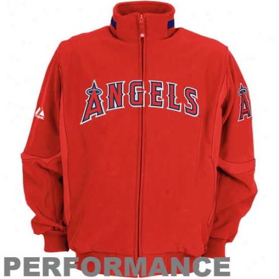 Low Angeles Angels Of Anaheim Jacket : Majestic Los Angeles Angels Of Anaheim Youth Red Therma Base Premier Elevation Performance Jacket