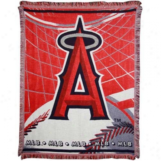 Los Angeles Angels Of Anaheim Jacquard Woven Blanket Throw