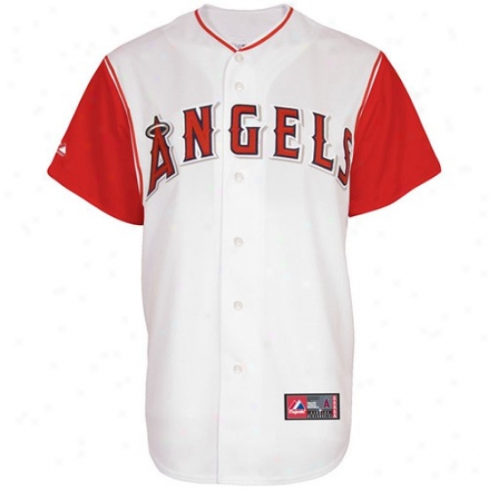 Los Angeles Angels Of Anaheim Jersey : Majesti Los Angeles Angels Of Anaheim White Replica Baseball Jersey