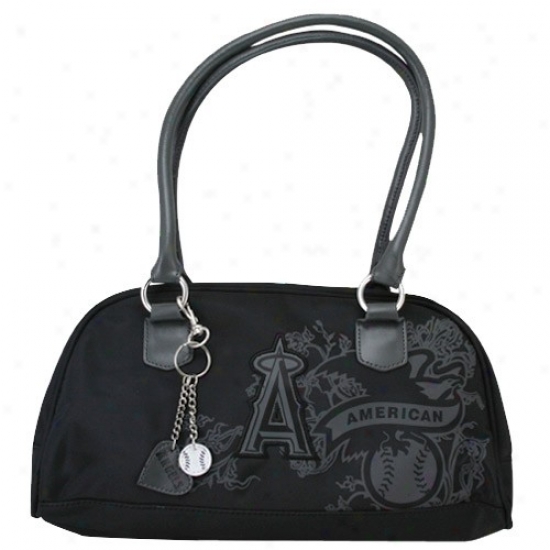 Los Angeles Angels Of Anaheim Ladies Black Caprice Handbag