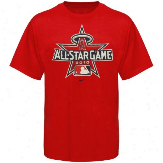 Los Angeles Angels Of Anaheim T Shirt : Nike Los Angeles Angels Of Anaheim Red All-star Game Umveiling T Shirt