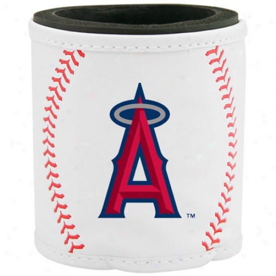 Los Angeles Angels Of Anaheim White Baseball Can Coolie