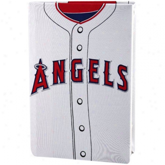 Los Angeles Angels Of Anaheim White Jersey Stretchable Book Cover