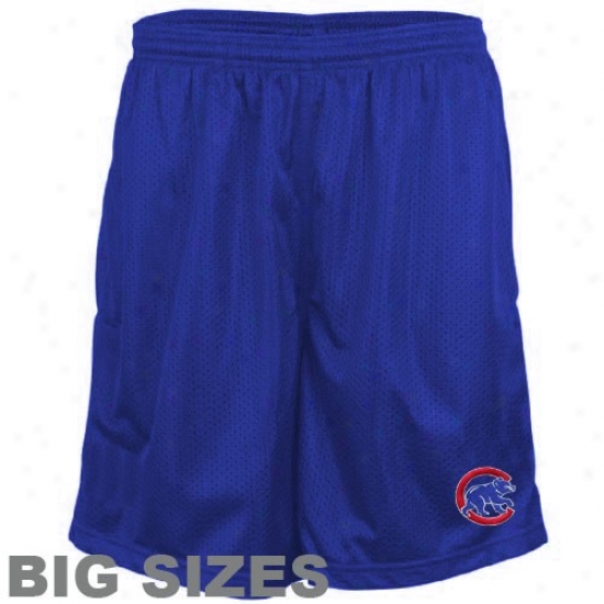 Majestic Chicago Cubs Royal Blue Crossbar Big Sizes Shorts