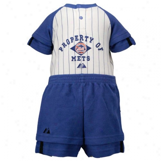 August Just discovered York Mets Infant Royal Blue Bkdysuit & Shorts Set