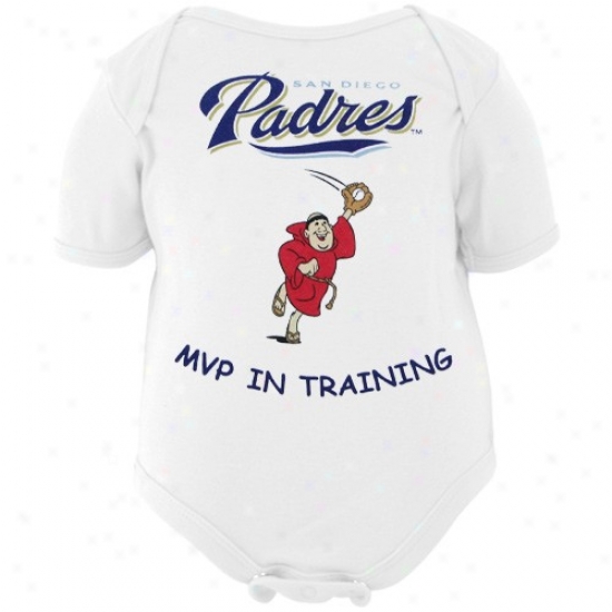 Majestic San Diego Padres Infant White Mvp In Training Creeper