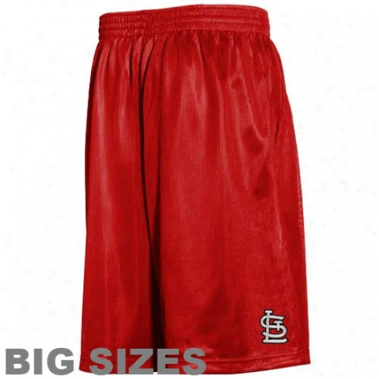 Majestic St. Louis Cardinals Red Crossbar Big Sizes Shorts