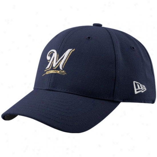 Mllwaukee Brewers Hat : New Era Milwaukee Brewers Young men Ships of war Blue Pinch Hitter Adjustable Hat