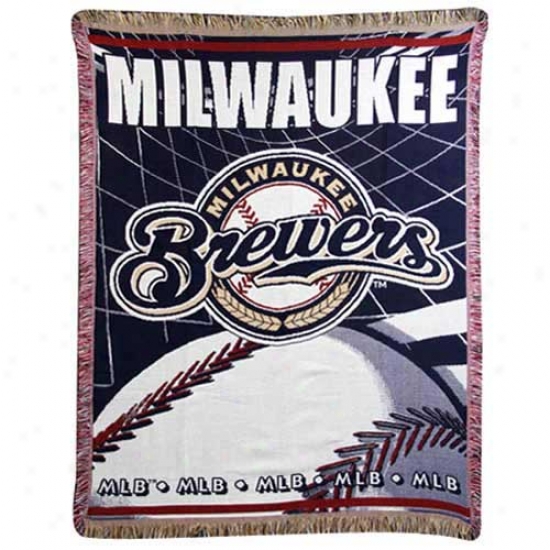Milwaukee Brewers Jacquard Woven Blanket Throw