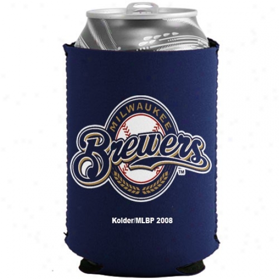 Milwaukee Brewers Navy Blue Collapsible Can Coolie