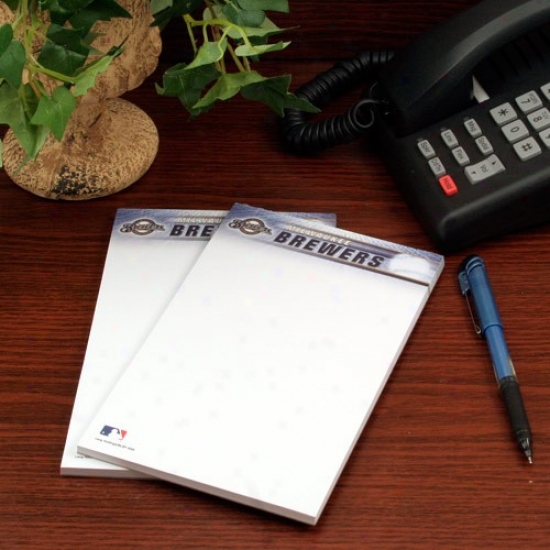 Milwaukee Brewers Two-pack 5'' X 8'' Team Logo Notepads