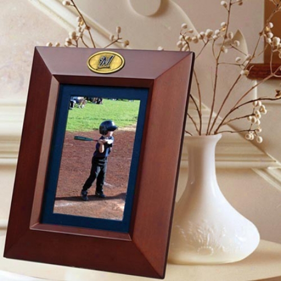 Milwaukee Brewers Wooden Vertical Picture Frame