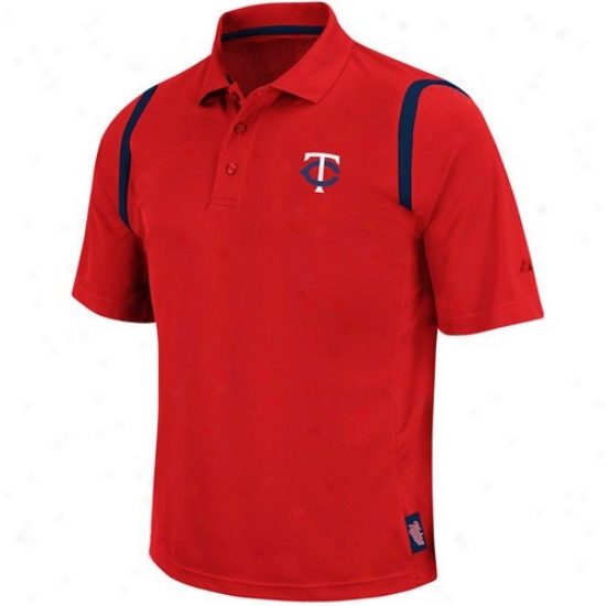 Minnesota Twins Garments: Elevated Minnesota Twins Red Crusher Synthetic Polo