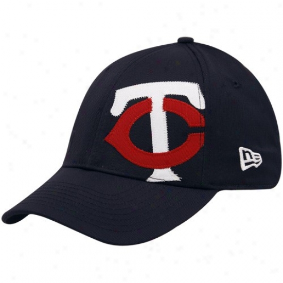 Minnesota Twins Hat : New Era Minnesota Twins Navy Blue Side Patch 39thirty Stretch Fit Hat
