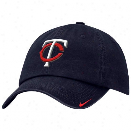 Minnesota Twins Hats : Nike Minnesota Twins Navy Blue Stadium Adjustable Hats