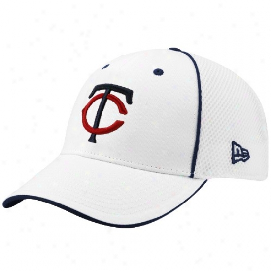 Minnesota Twins Merchandise: New Era Minnesota Twins White Neo 39thirty Stretch Fit Hat