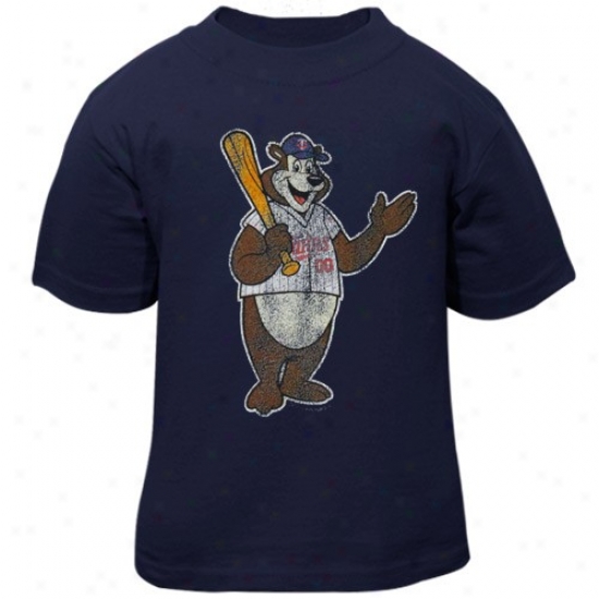 Minnesota Twins Tshirt : Minnesota Twins Toddler Navy Blue Distressed Mascot Tshirt