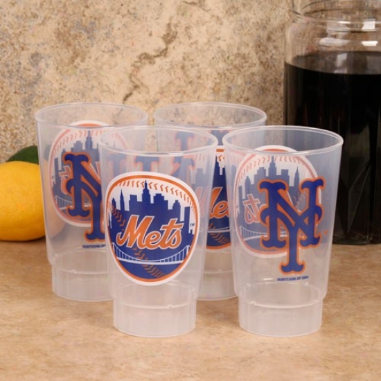 New York Mets 4-pack 16oz. Plastic Cups