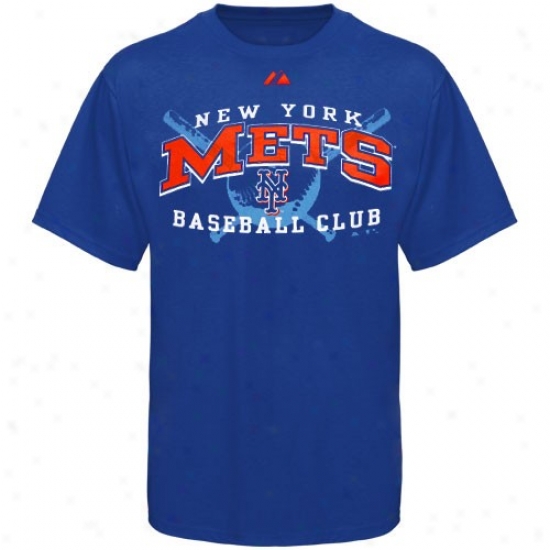 New York Mets Ap0arel: Majestic New York Mets Youth Royal Blue Ruffian Gaming T-shirt
