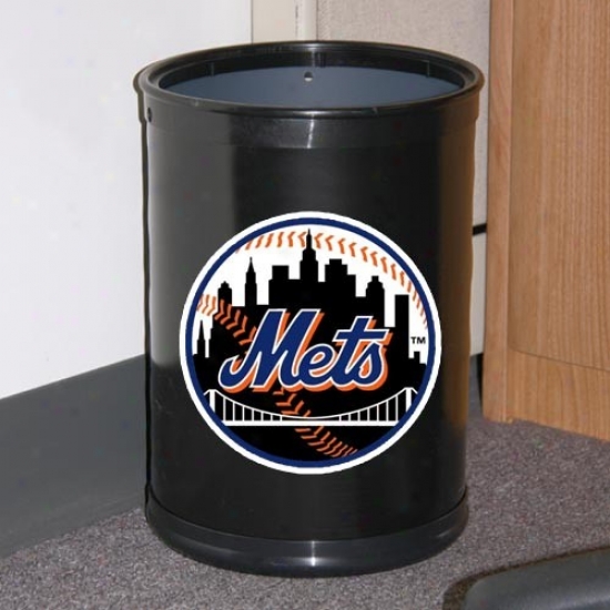 New York Mets Black Team Wastebasket