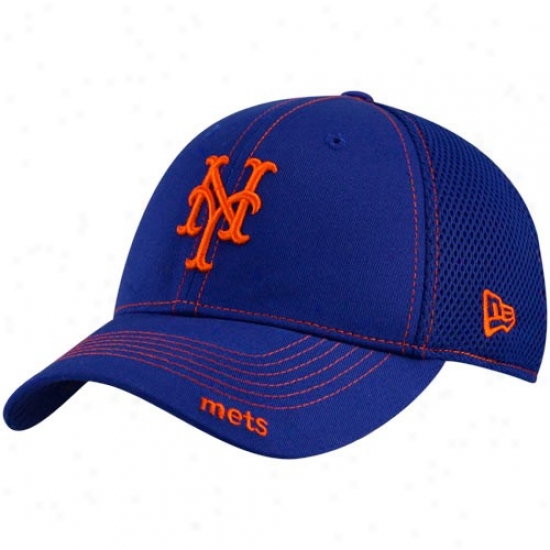 New York Mets Rigging: New Era New York Mets Royal Blue Neo 39thirty Stretch Fit Hat