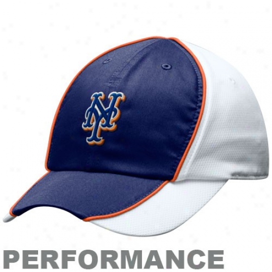 New York Mets Hat : Nike New York Mets Ladies White Nikefit Adjustable Performance Hat