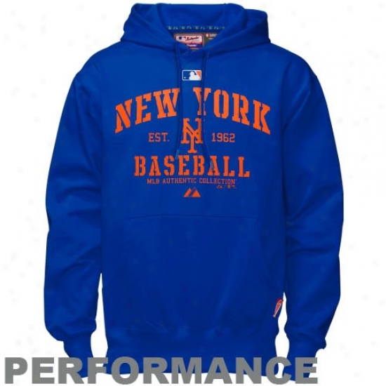 New York Mets Hoody : Majestic New York Mets Royal Blue Ac Classic Therma Base Performance Hoody
