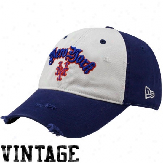 New York Mets Merchandise: New Era New York Mets Royal Blue-natural L.e.c. Adjustable Hat