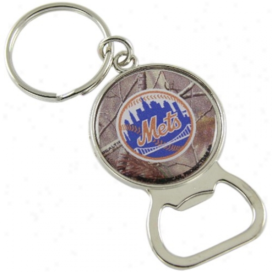 New York Mets Real Tree Camo Bottle Opener Keychain