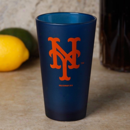 New York Mets Royal Blue 16 Oz. Frosted Pint Glass