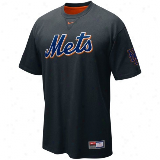 New York Mets Shirts : Nike New York Metss Black Tackle Twill Wordmark Shirts